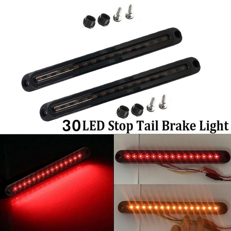2X Car LED RV Trailer Flowing Turn Signal Brake Rear Tail Light Bar DRL E4
