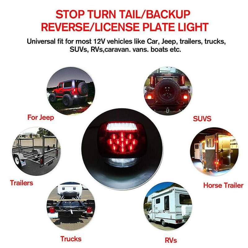 2X Car LED Tail Light Brake Turn Signal Back Lamp for TJ 07-17