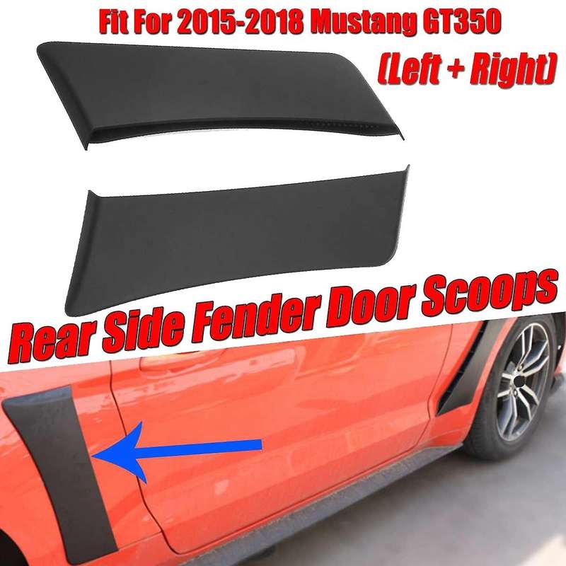 2X Car Rear Side for Door Scoops Frame Cover for GT350 Style 2015-2018 Car for Scoops Cover