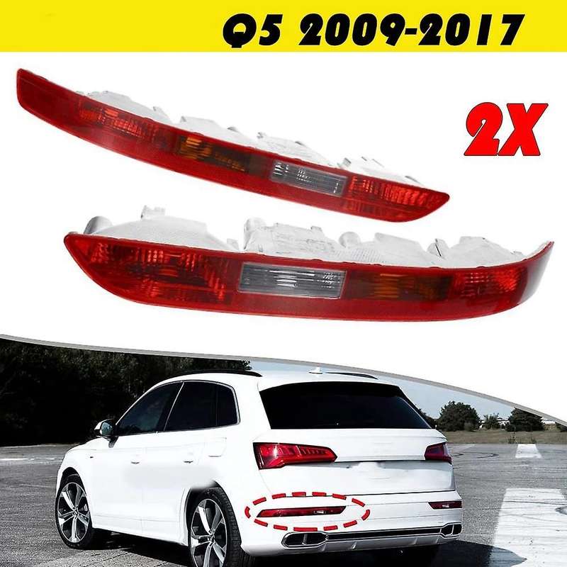 2X Car Taillight Rear Bumper Tail Light Cover for- Q5 2.0T 2009 -2017 8R0945095 8R0945096