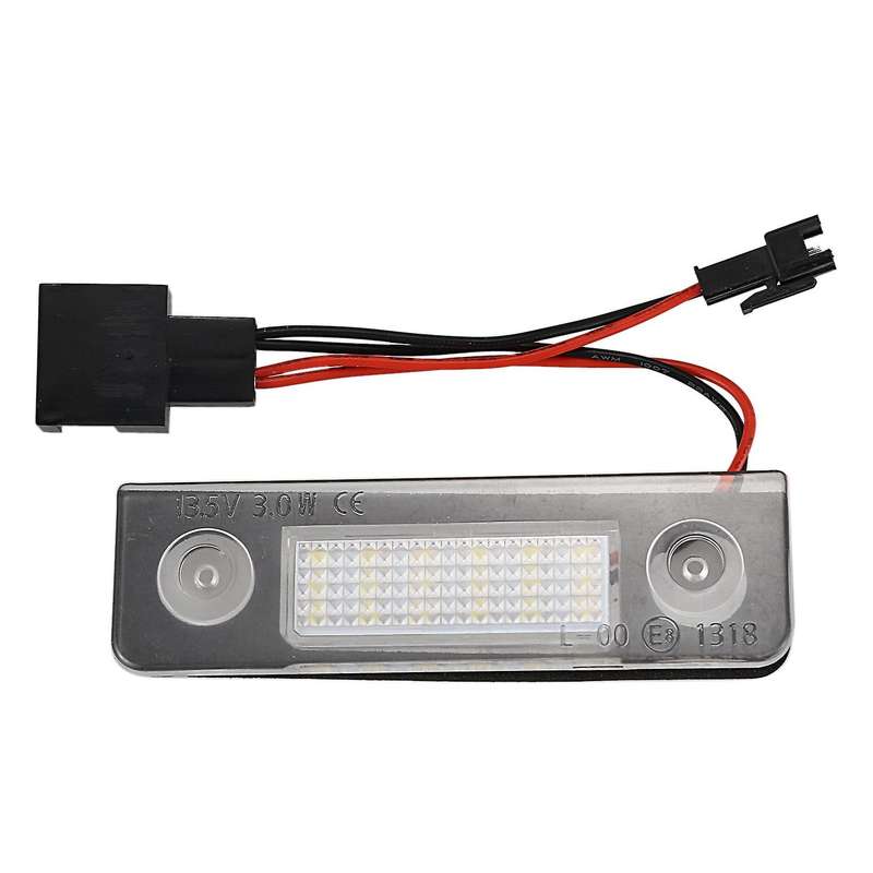 2X Car White Canbus Error Free Led License Plate Light for Roomster 5J Auto Warning Lamp