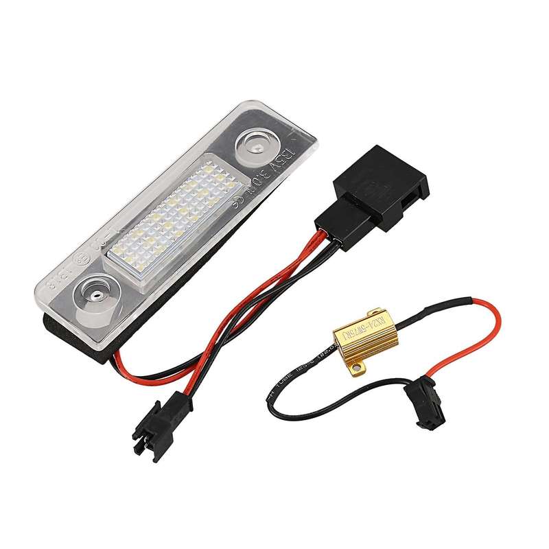 2X Car White Canbus Error Free Led License Plate Light for Roomster 5J Auto Warning Lamp