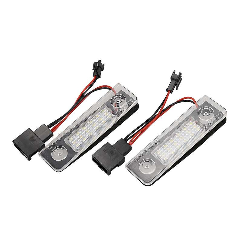 2X Car White Canbus Error Free Led License Plate Light for Roomster 5J Auto Warning Lamp