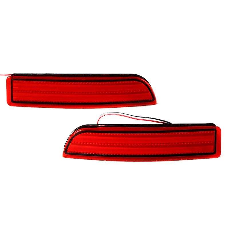 2X Car Tail Light Parking Brake Rear Bumper Reflector Lamp Red