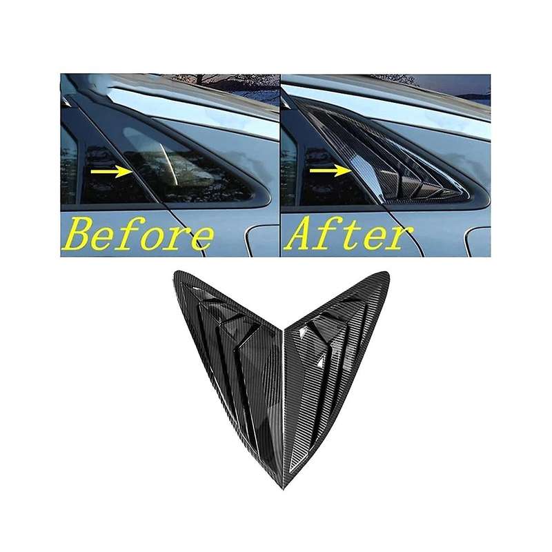 2x Carbon Fiber Rear Side Window Quarter Louver Cover for K5 2020 2021 2022