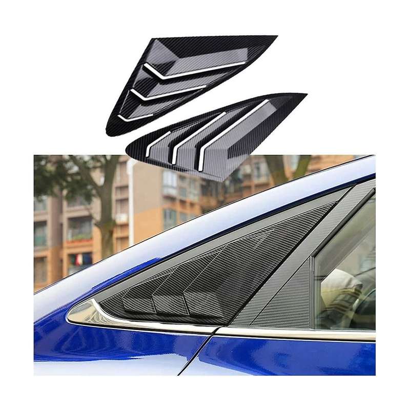 2x Carbon Fiber Rear Side Window Quarter Louver Cover for K5 2020 2021 2022