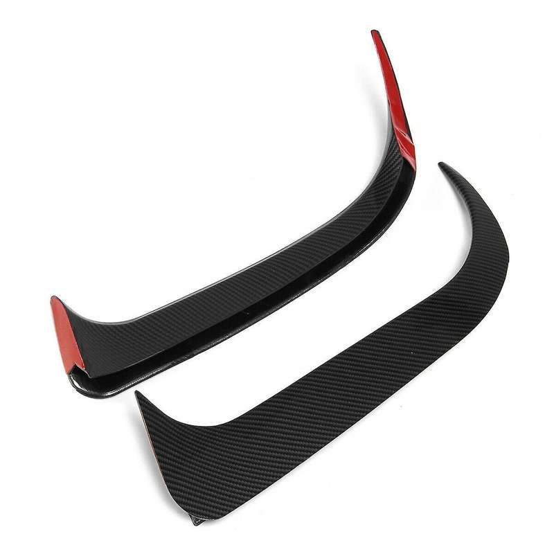 2X Carbon Fiber Look Rear Bumper Side Vent Canards for - W117 CLA220