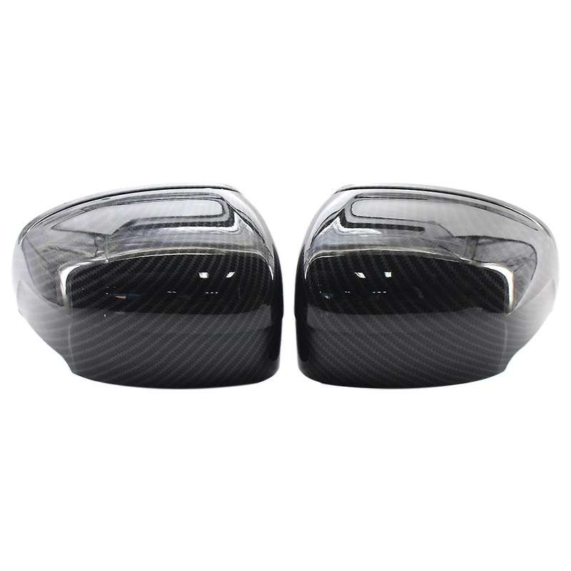 2X Carbon Fiber Side Door Mirror Cover Trim for XC60 2018-2020 Rear View Mirror Cover Cap