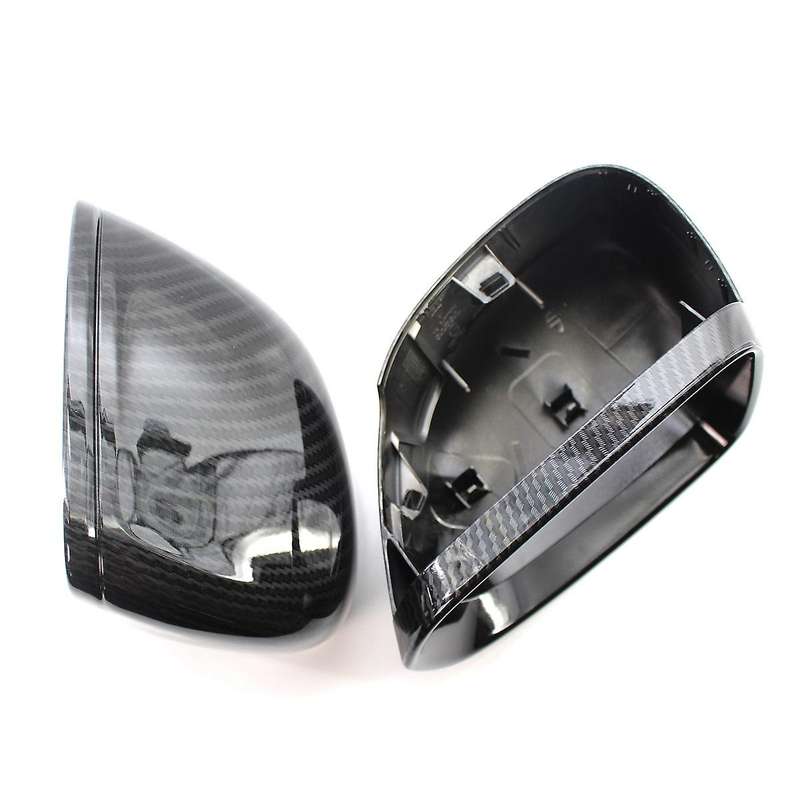 2X Carbon Fiber Side Door Mirror Cover Trim for XC60 2018-2020 Rear View Mirror Cover Cap