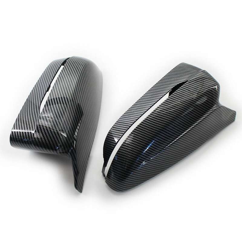 2X Carbon Fiber Side Door Mirror Cover Trim for- 3 Series 330I 340I G20 G21 2019-2021 Rear View Mirr