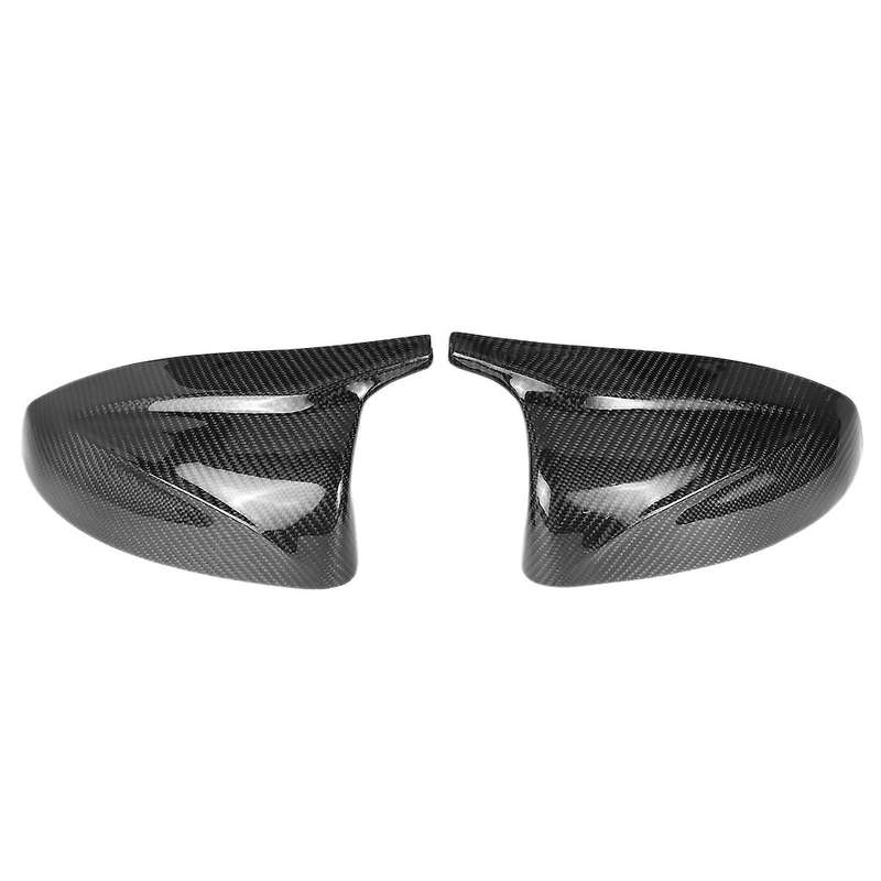 2X Carbon Fiber Style Car Side Rear View Mirror Cover Direct Replace Cap for- A3 8V S3 RS3 2014-2020