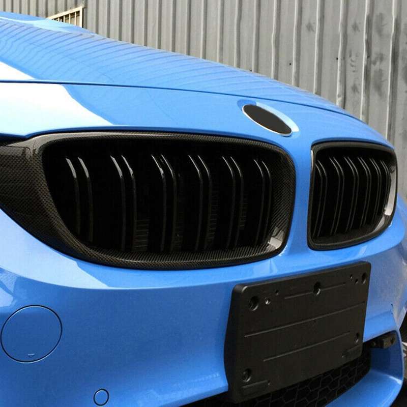 2X Carbon Front Bumper Grille Dual Line Grill for F32/F33/F36 4-Series F80 M3 F82/F83