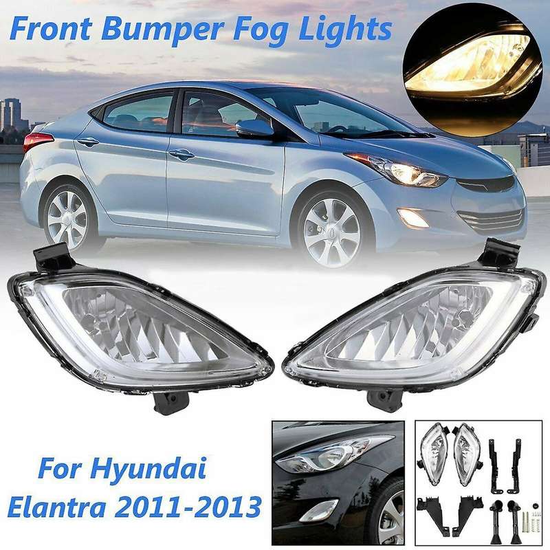 2X Clear Front Bumper Fog Light with 881 Bulbs for 2011 2012 2013