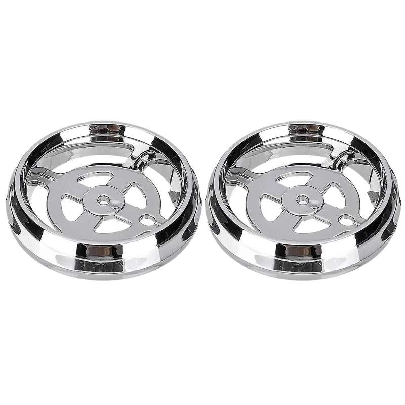 2X Chorme Silver Car Rear Bumper Reflector Lamp Bezel Base Cover Cap for Sienna 2011-2015 5275208010