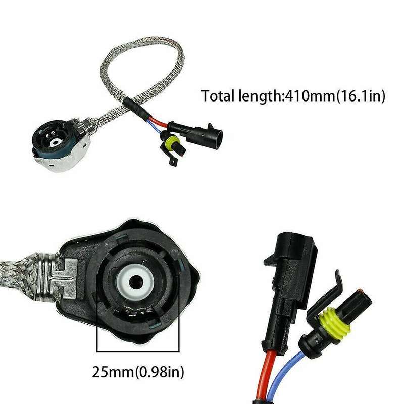 2X D2S/D4S Bulb Adapters Wire Harness Connector Cable Socket