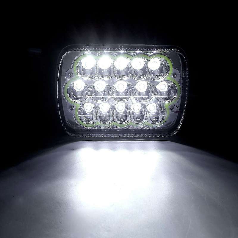 2X Dot 7X6Inch 5X7Inch 360W Led Headlight Halo Ring Drl for Xj