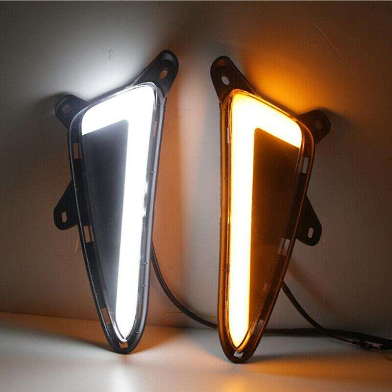 2X DRL Daytime Running Lights LED White Yellow Turn Signal for C-