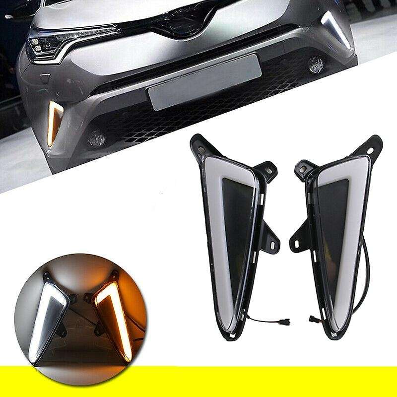 2X DRL Daytime Running Lights LED White Yellow Turn Signal for C-