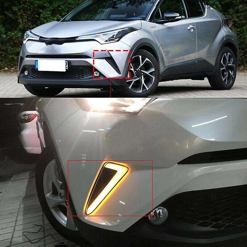 2X DRL Daytime Running Lights LED White Yellow Turn Signal for C-