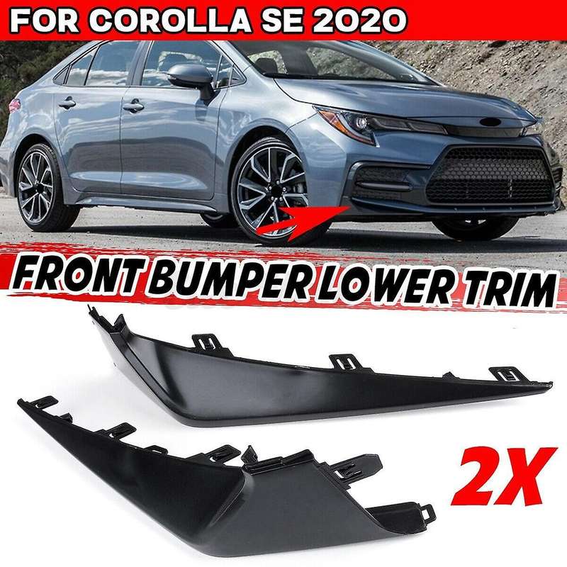 2X Front Bumper Splitter Lip Grille Lower Trim Molding Diffuser Cover Trim for 2020 SE XSE 52113-020