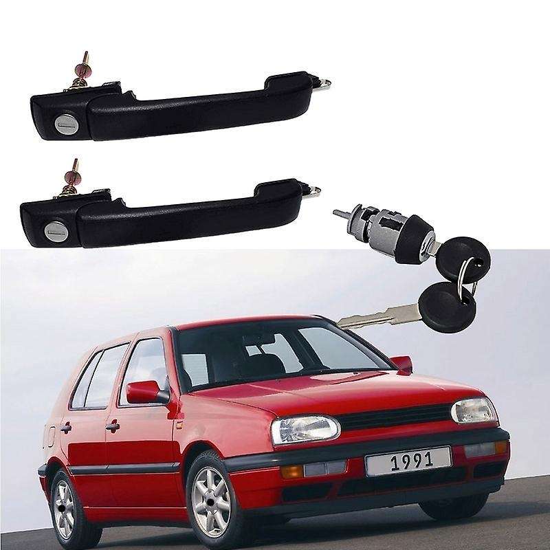 2X Front Left and Right Door Handle for Golf Mk3 III VR6 1H0837207B 1H0837207C