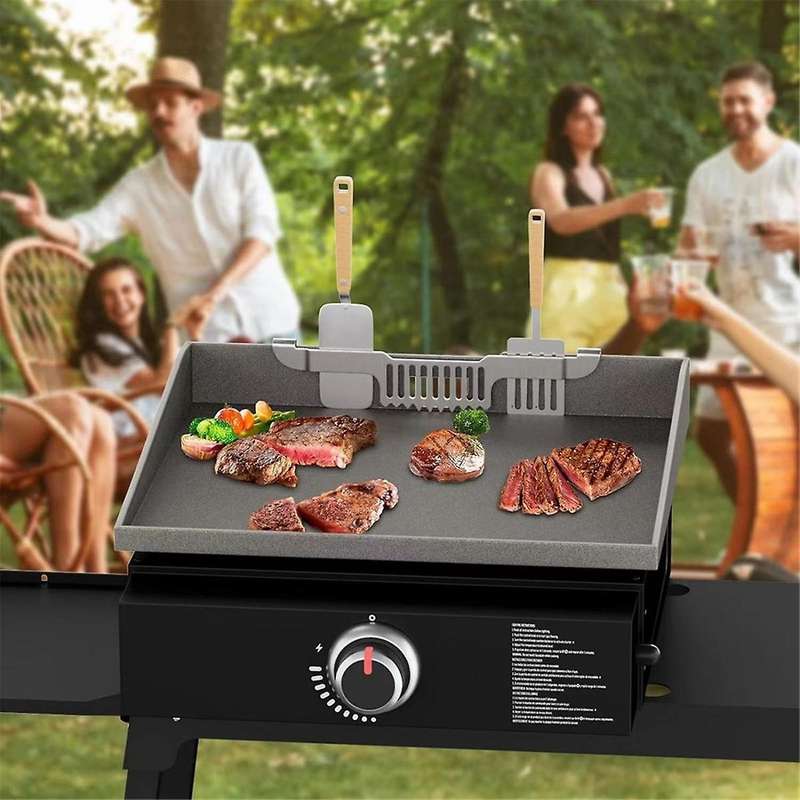 2X Griddle Spatula Holder,Stainless Steel Grill Barbecue Tool Hold Rack, , No Magnetic