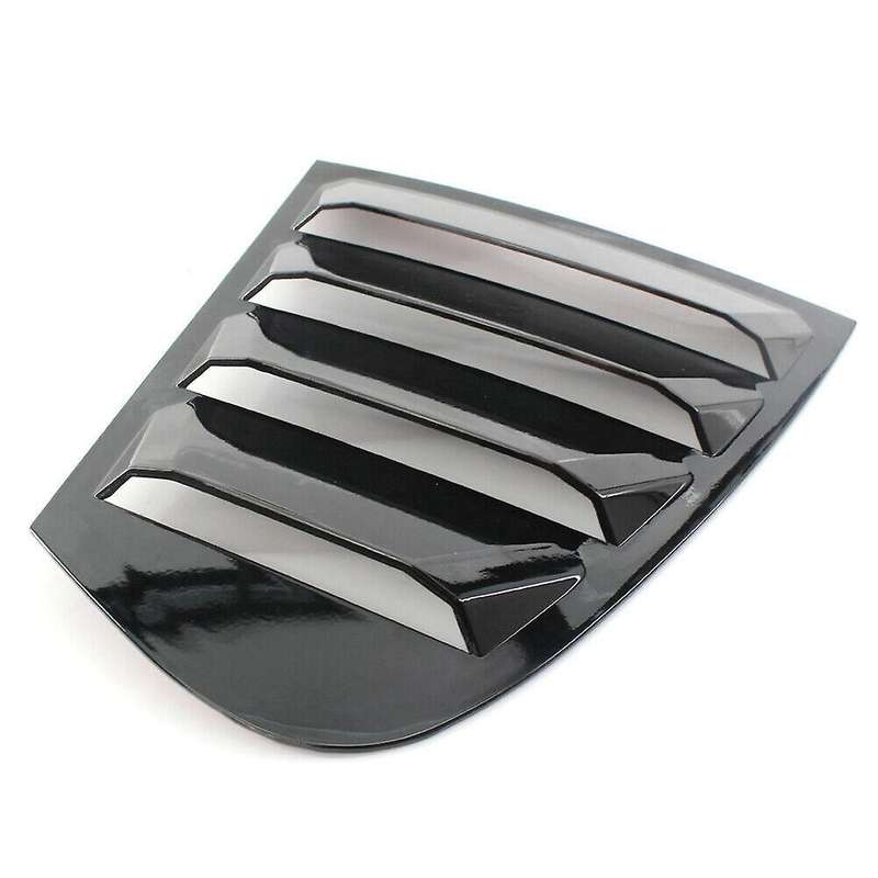 2X Gloss Black Rear Side Window Louvers Scoop Cover Vent for - F30 3-Series 2012-2016
