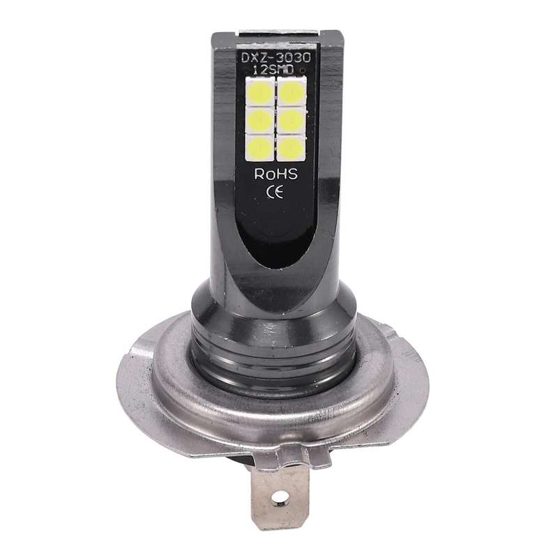 2X H7 CAR Headlight 24W 1200LM FOG Light Bulb6000K Driving DRL LED Lamp