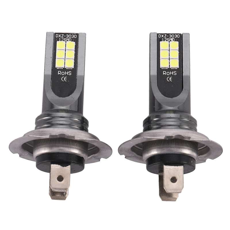 2X H7 CAR Headlight 24W 1200LM FOG Light Bulb6000K Driving DRL LED Lamp