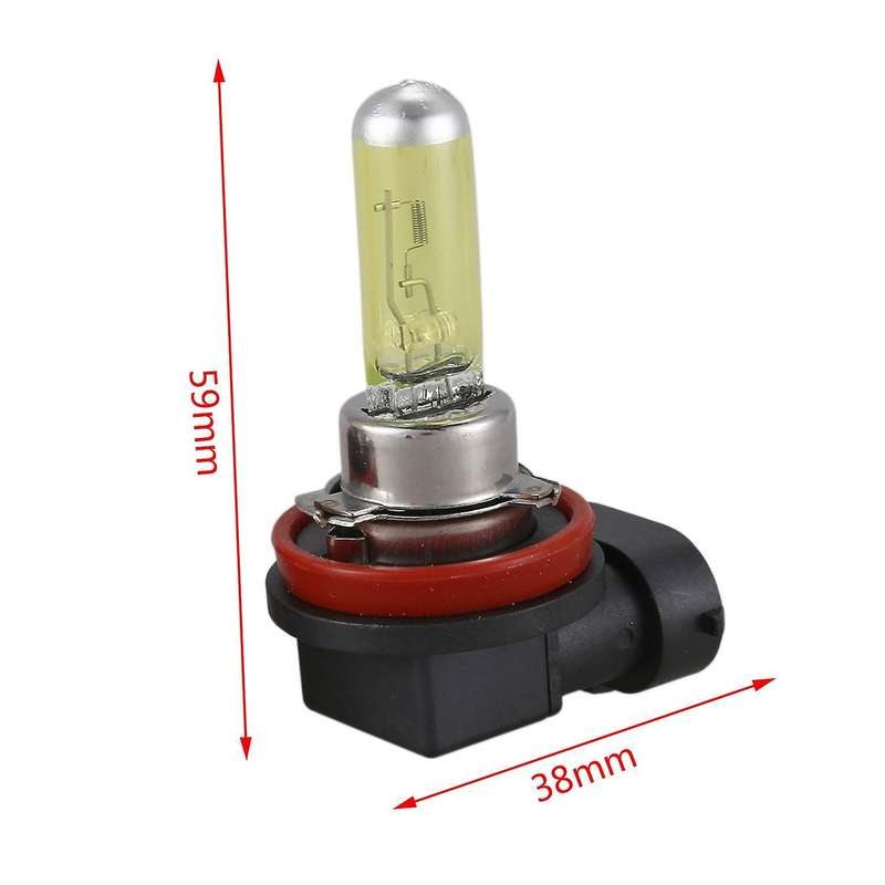 2x H11 55W 3000k Golden Yellow Xenon HID Halogen Light Fog Lamp Bulb Headlight