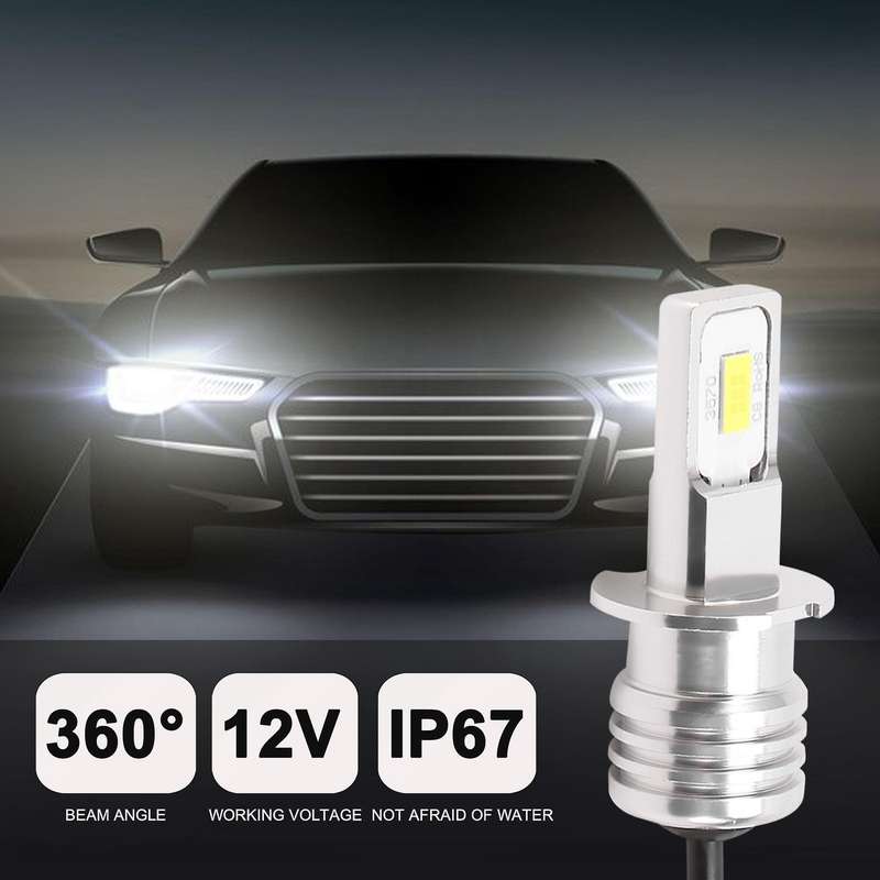 2X H3 Super LED Headlight Fog Light Driving Lamp Bulb Kit 6000K White 100W