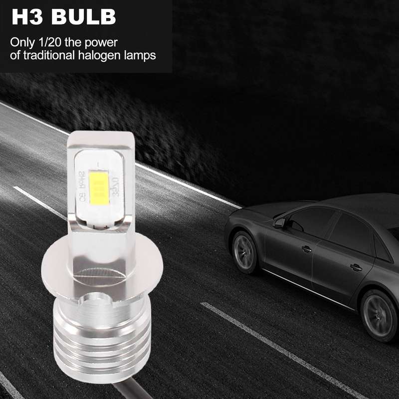 2X H3 Super LED Headlight Fog Light Driving Lamp Bulb Kit 6000K White 100W