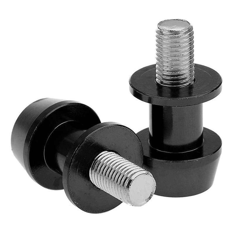 2X Motorcycle CNC Swingarm Swing Arm Spool Sliders Stand Bobbins 10mm for 250 ER6 Z 250 ER6F - Black