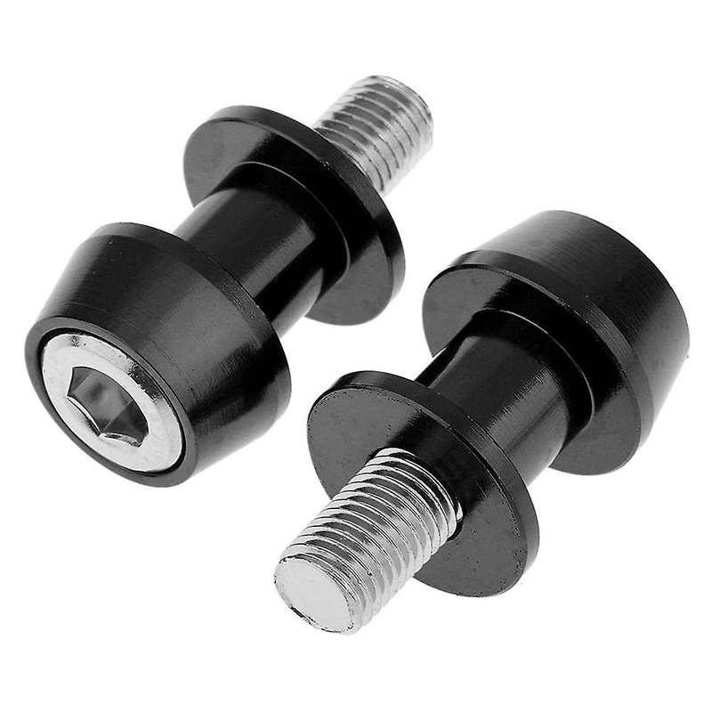 2X Motorcycle CNC Swingarm Swing Arm Spool Sliders Stand Bobbins 10mm for 250 ER6 Z 250 ER6F - Black