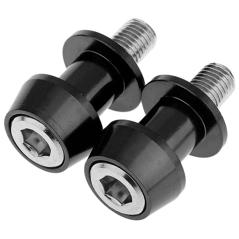 2X Motorcycle CNC Swingarm Swing Arm Spool Sliders Stand Bobbins 10mm for 250 ER6 Z 250 ER6F - Black
