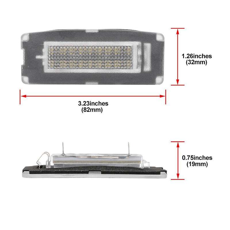 2x LED License Plate Light Tag Lamp for III M157 2014-2020 673001401