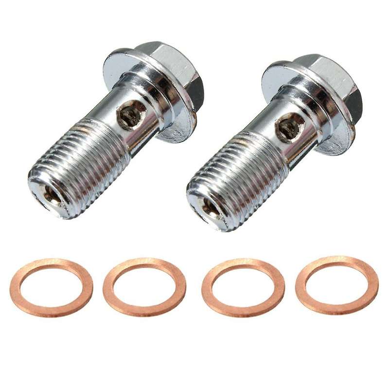 2x Motorcycle Stainless Brake Bolt M10 x1.0mm Caliper Master Cylinder