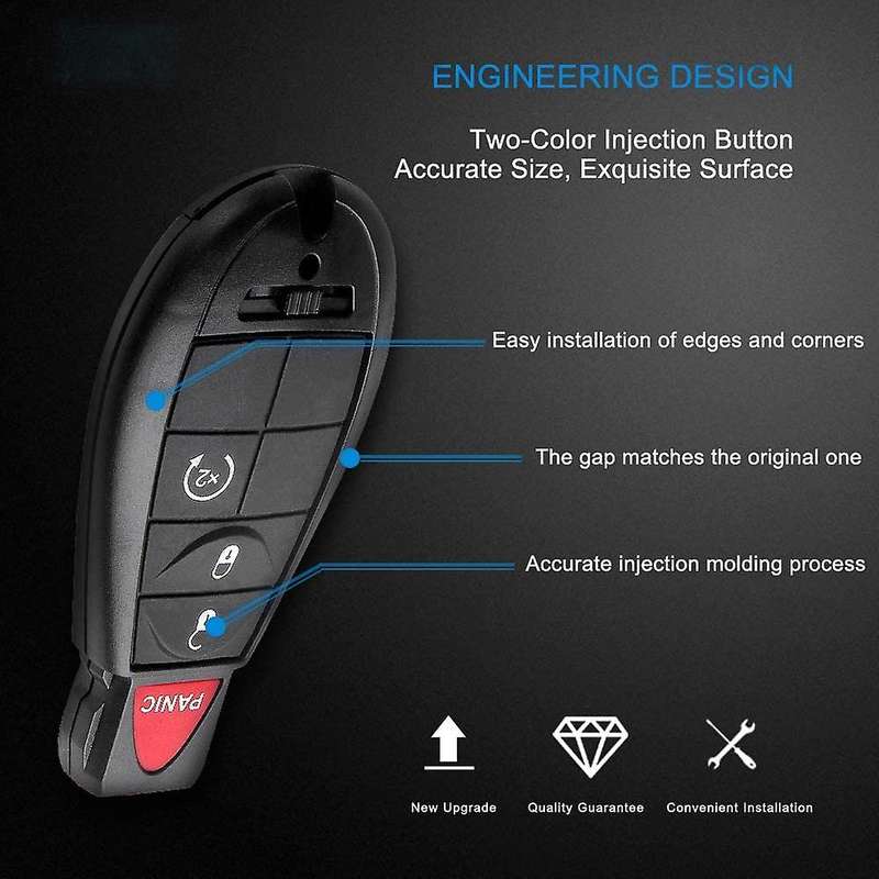 2X New 4 Button Automotive Keyless Entry Remote Key Fit for IYZ-C01C