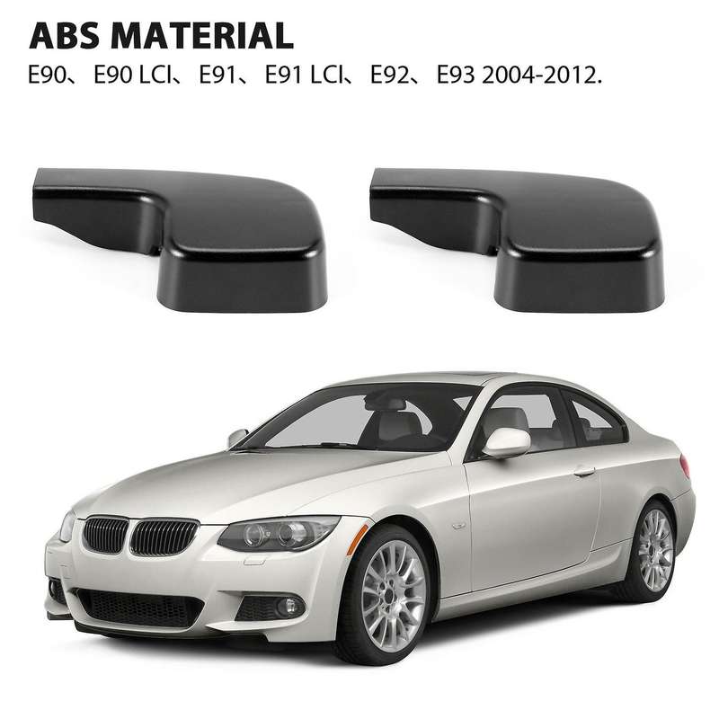 2X New Front Windshield Wiper Arm Covers Caps Compatible Bmw 3 E90 E91 E92