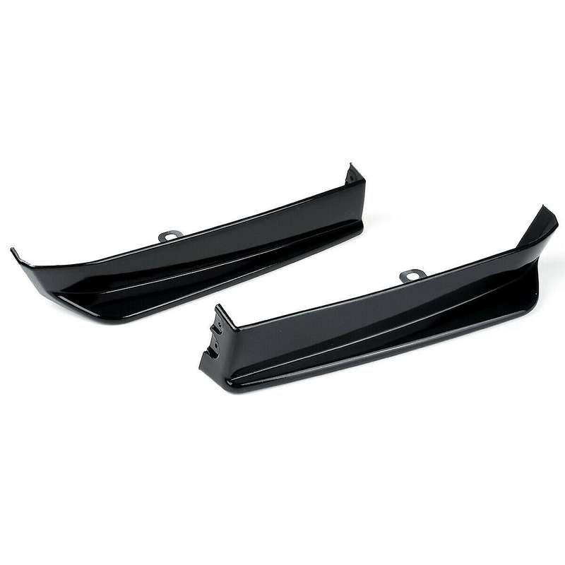 2X Rear Bumper Lip Spats Splitters Diffuser Canard Protector for 2015-2019 Glossy Black