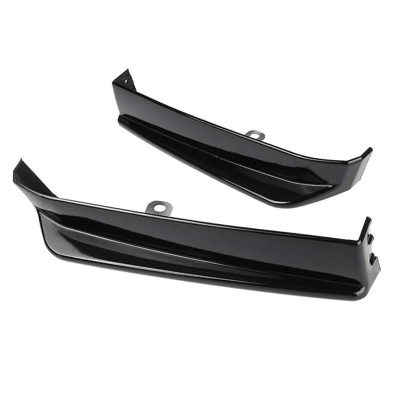 2X Rear Bumper Lip Spats Splitters Diffuser Canard Protector for 2015-2019 Glossy Black