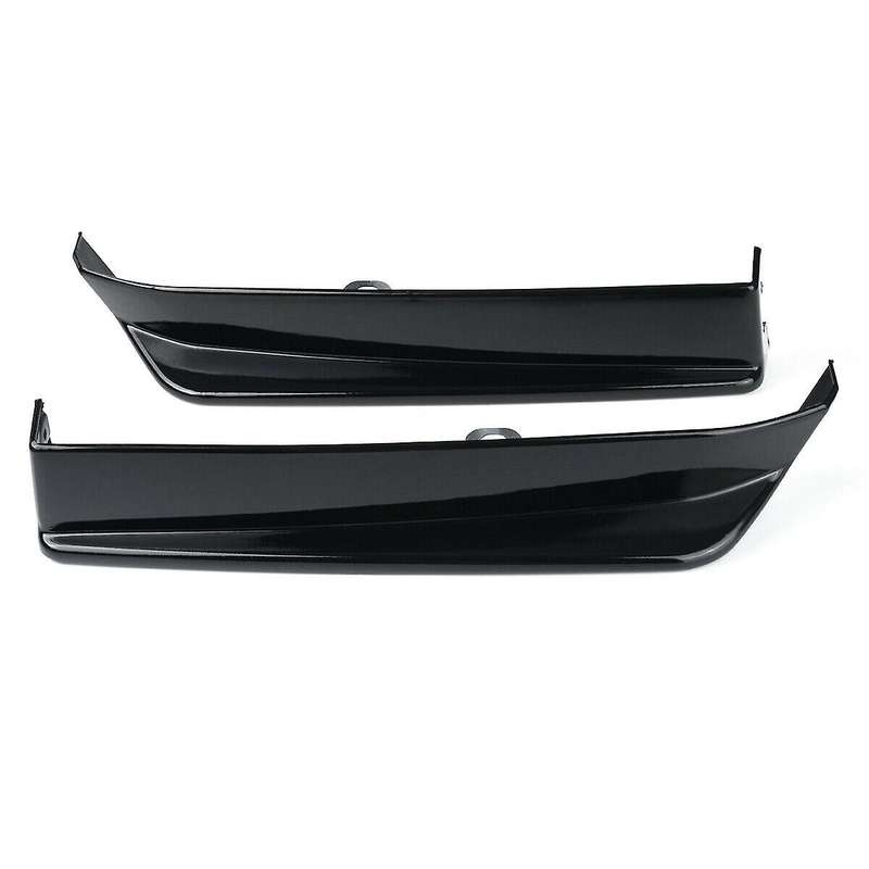 2X Rear Bumper Lip Spats Splitters Diffuser Canard Protector for 2015-2019 Glossy Black