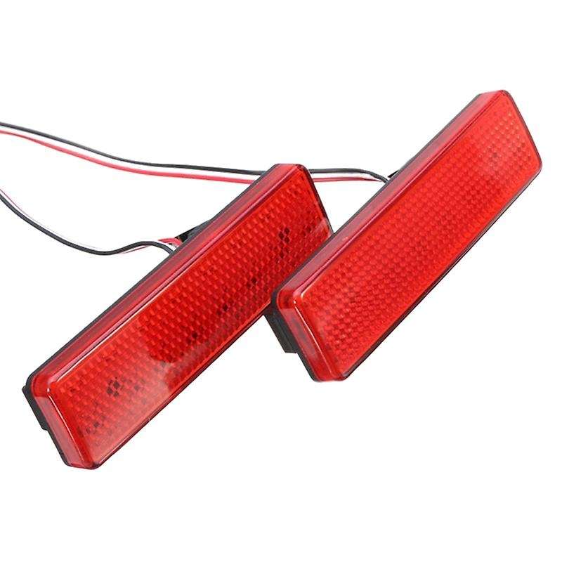 2X Red Car Rear Bumper Reflector Signal LED Tail Stop Brake Light for Opel Vivaro Movano