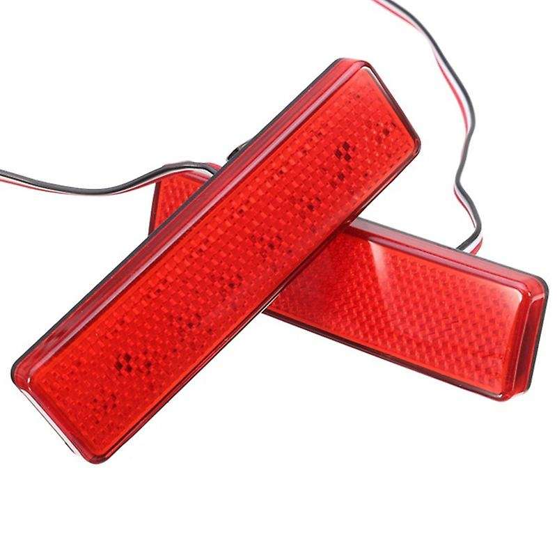 2X Red Car Rear Bumper Reflector Signal LED Tail Stop Brake Light for Opel Vivaro Movano
