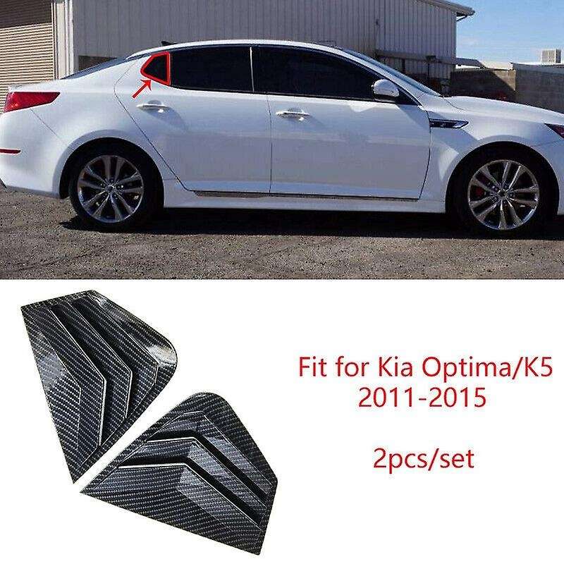 2X Rear Side Window Quarter Louver Cover Compatible Kia Optima K5 2011-2015