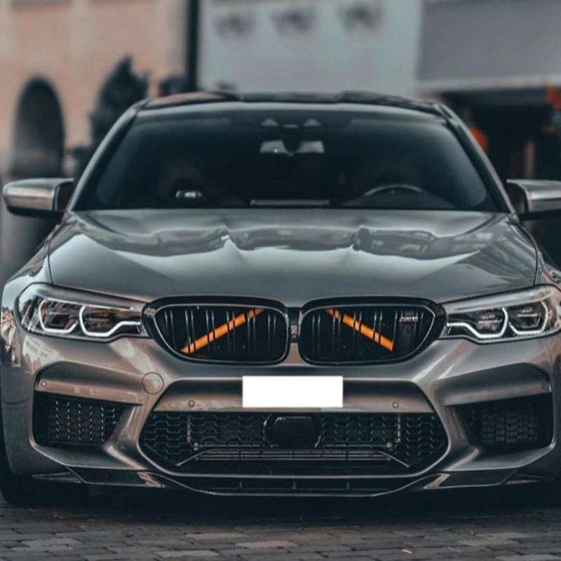 2X Style Front Grille Trim Strips Cover Frame Car Decorations Stickers for X1 X2 F48 F49 F39 2016-20