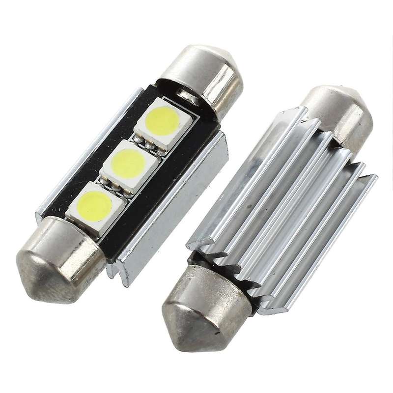 2x Smd Led Festoon 39 Mm Canbus C5w 12v 3 Smd License Plate & Reading Light - for 3 Series 5 Series