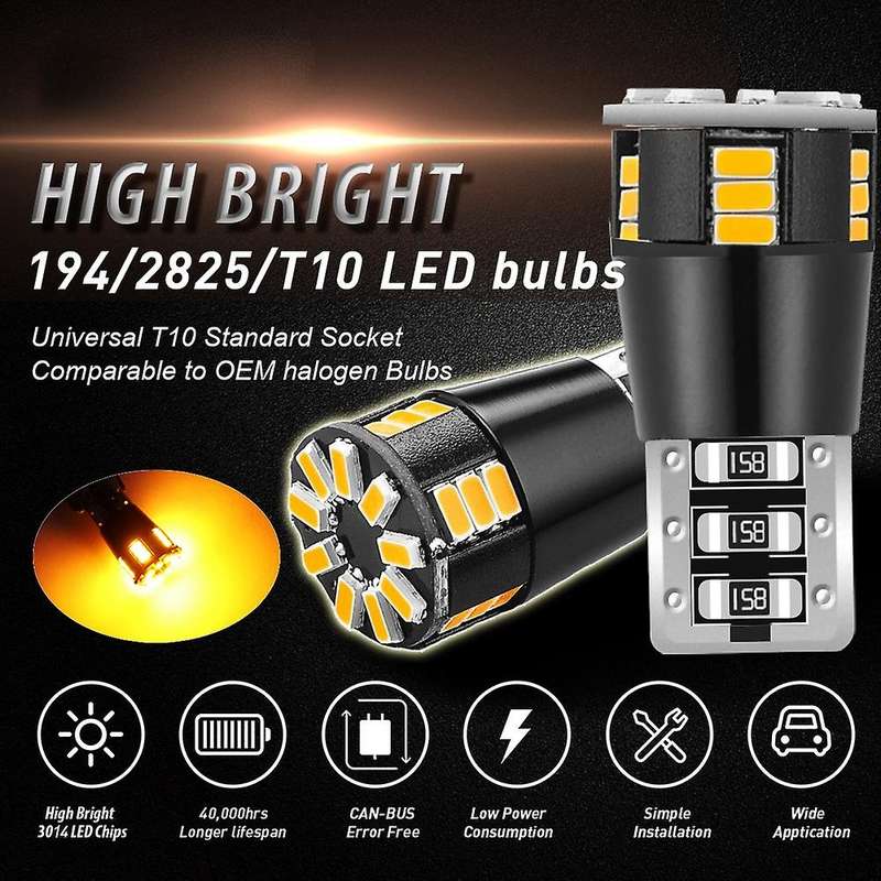 2X T10 501 194 W5W 24SMD LED Car HID CANBUS Error Free Wedge Light Bulb Clearance Side Marker Lights