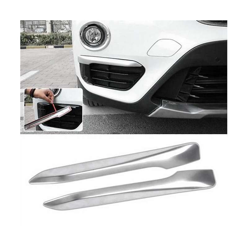 2x Silver Chrome Plated Fog Light Cover Trim Eyebrow for F48 X1 2016-2019