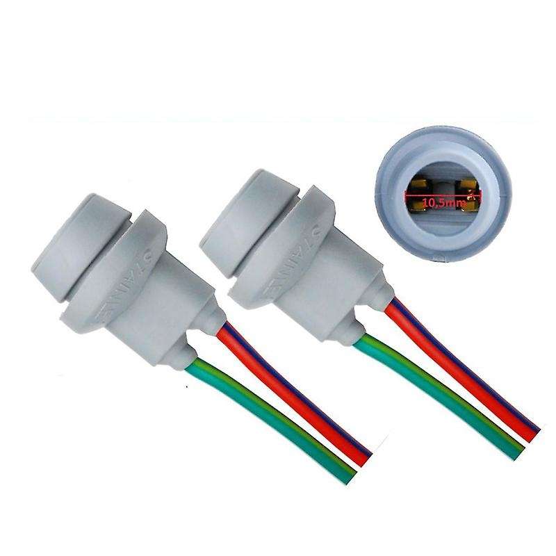 2X T10 Socket W5W Adapter Soft Rubber Light Lamp Holder Car Accessories Male to Female with Cable